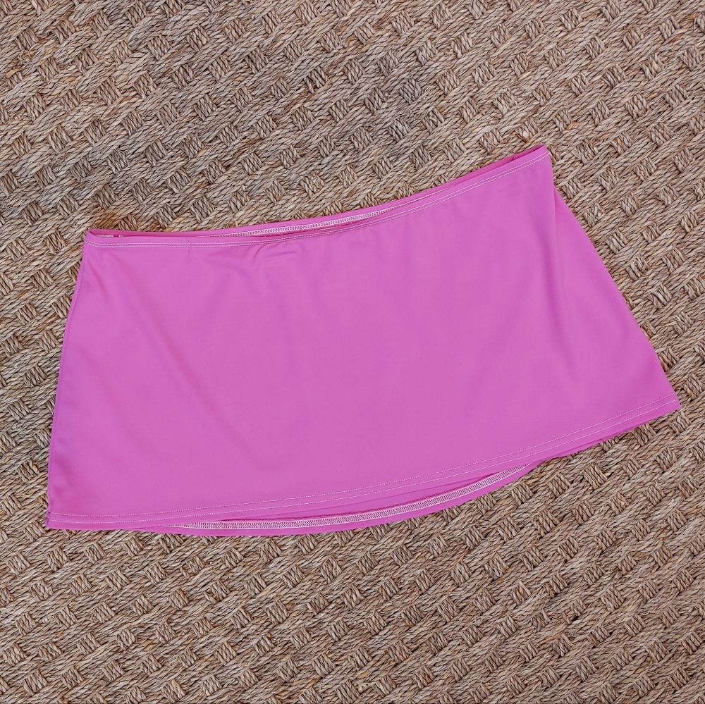 ISAAC MIZRAHI FOR TARGET SWIM COVERUP SKIRT, HOT PINK L